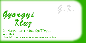 gyorgyi kluz business card